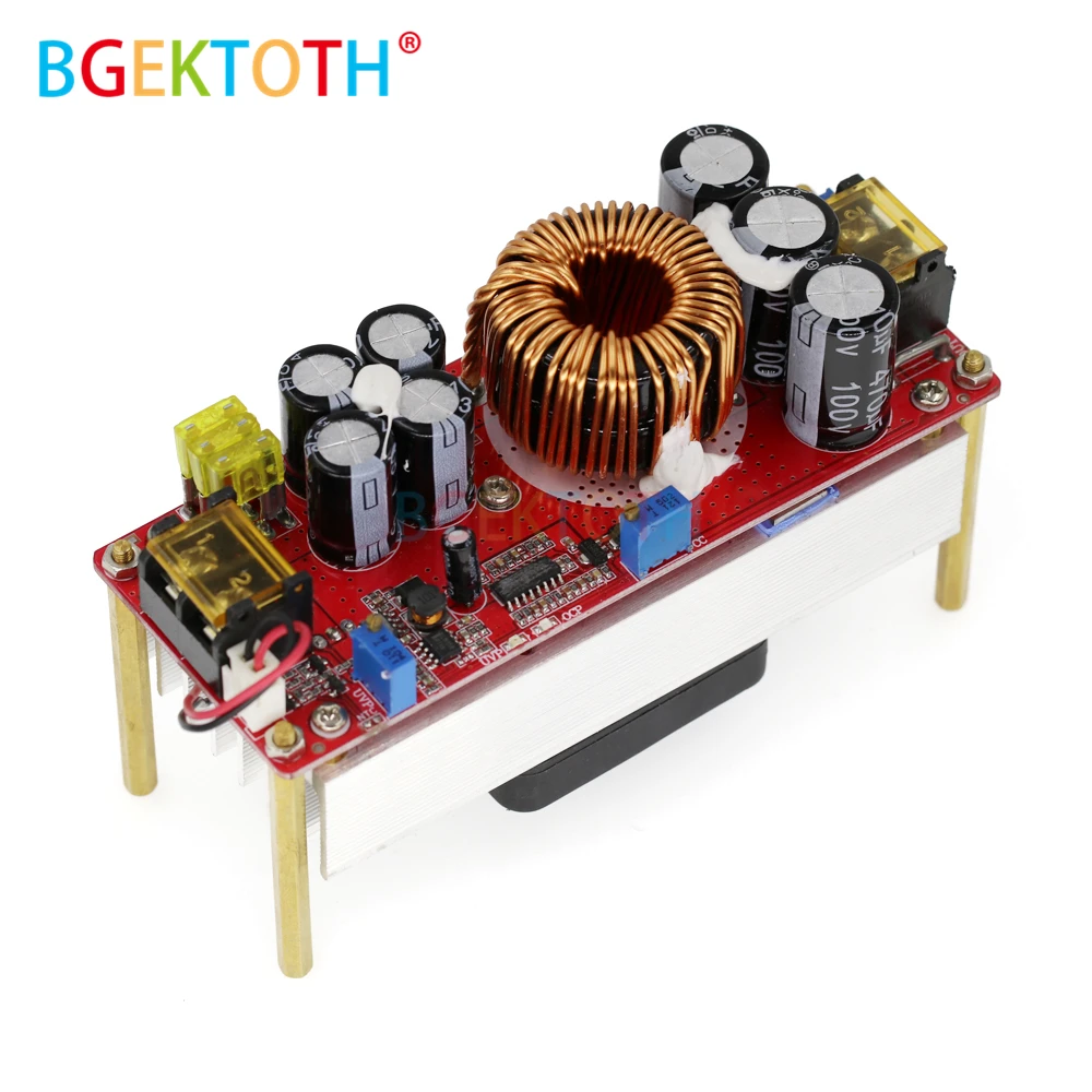

1500W 30A Step Up Module DC-DC Power Boost Converter Constant Power Supply Module 10V-60V to 12V-90V LED Boost Module With Fan