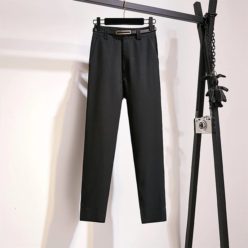 

2020 Spring Pants Two-Piece Clothing Set Korean Fashion Autumn Blouse Shirt Office Lady Suit Slim Design Business