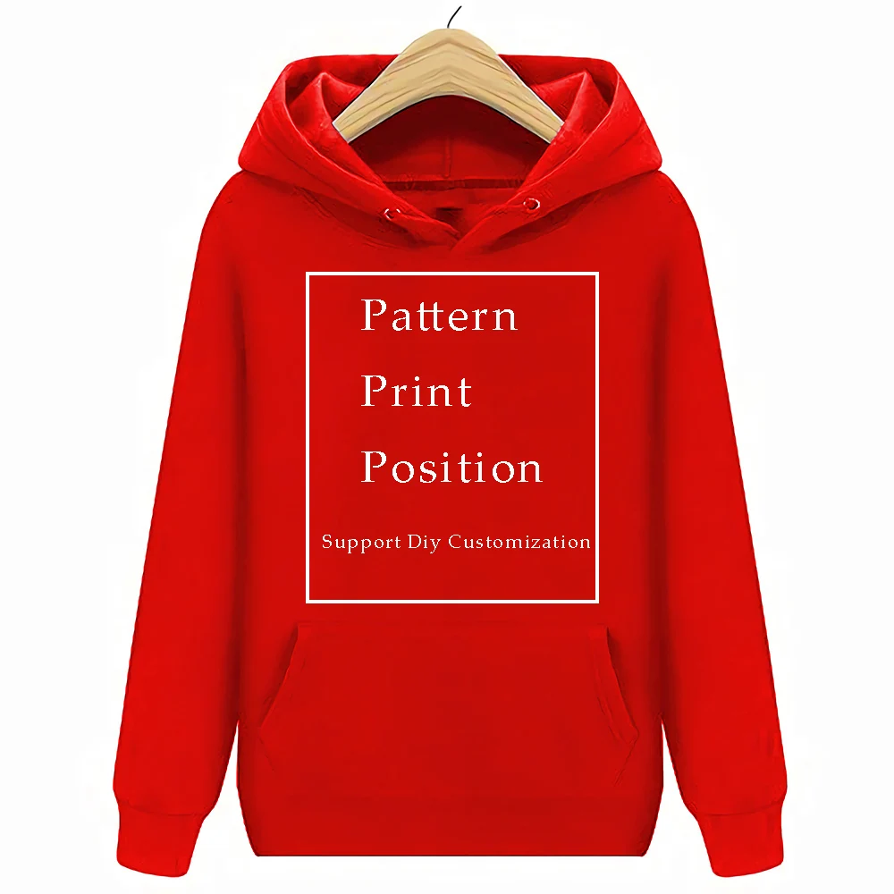 Hoodie red Уличная одежда Balencia для мужчин Harajuku - Цвет: Hoodie red