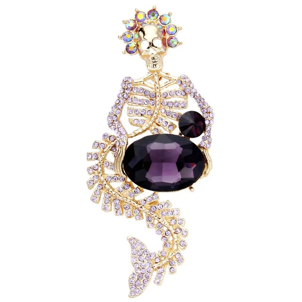Purple Gold Tuliper брошь значки брошь женская пины броши для женщин брошка брошь винтаж булавка подарки на год - Окраска металла: Purple Gold