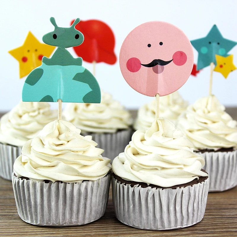 24 шт. детский Топпер для кексов|Товары украшения тортов| |