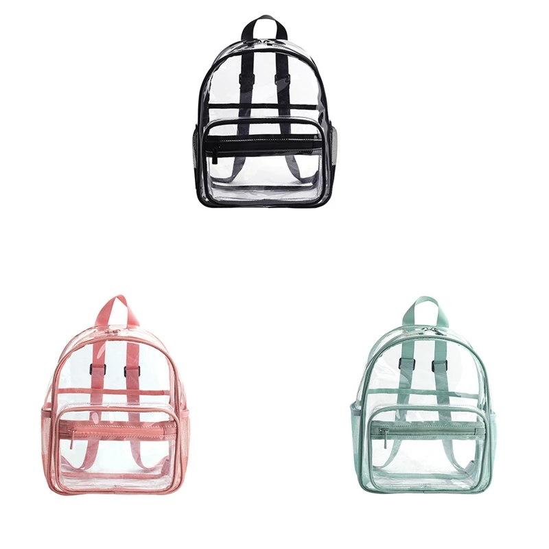 

Transparent Backpack Summer Leisure Pvc Backpack Jelly Bag Large Capacity Transparent Student School Bag