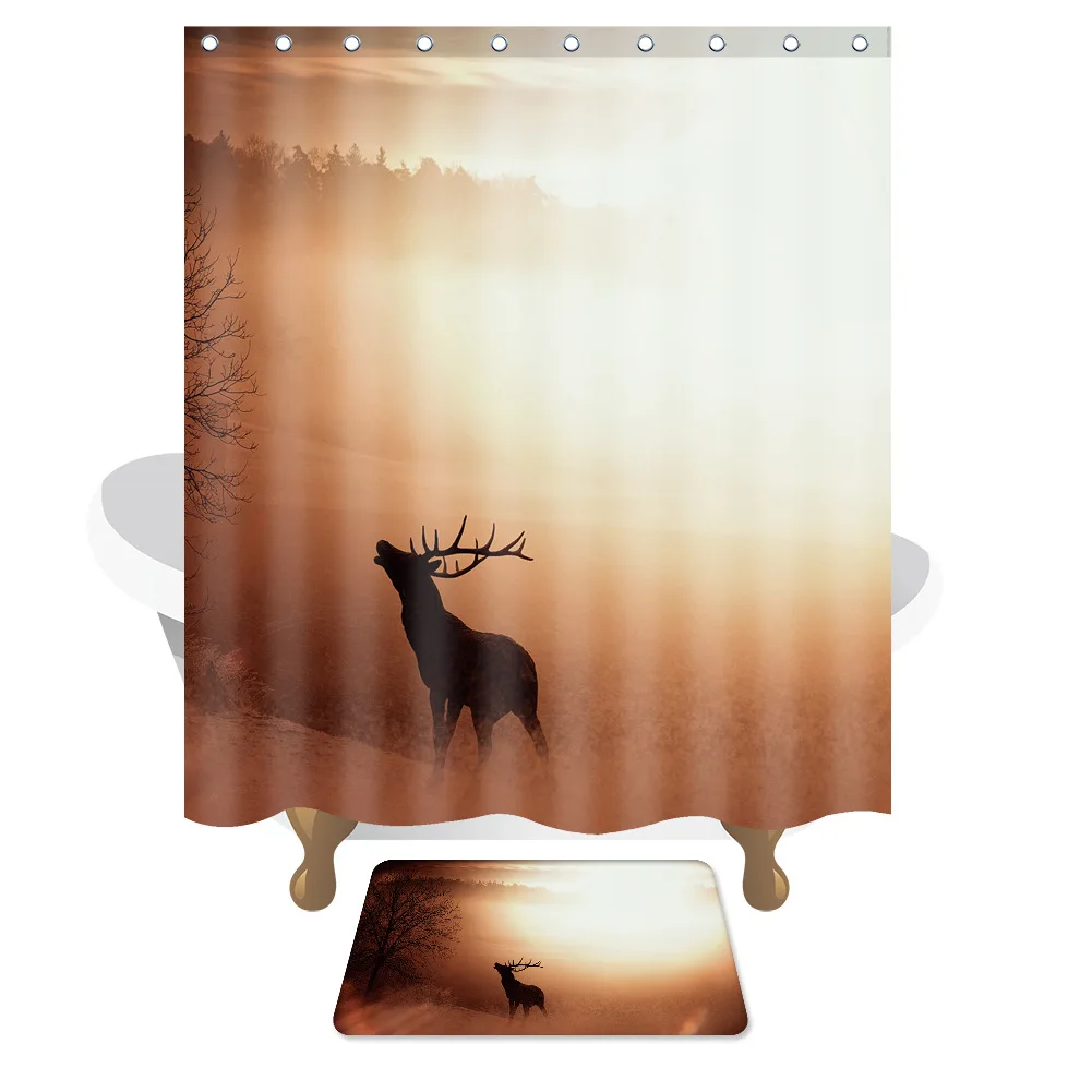 Коврик для ванной из микрофибры в рождественском стиле Нескользящий Резиновый