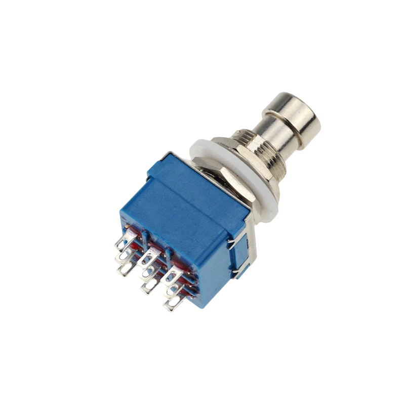 9 контактный 3PDT коробка педалей эффектов для гитары Stomp ножной металлический