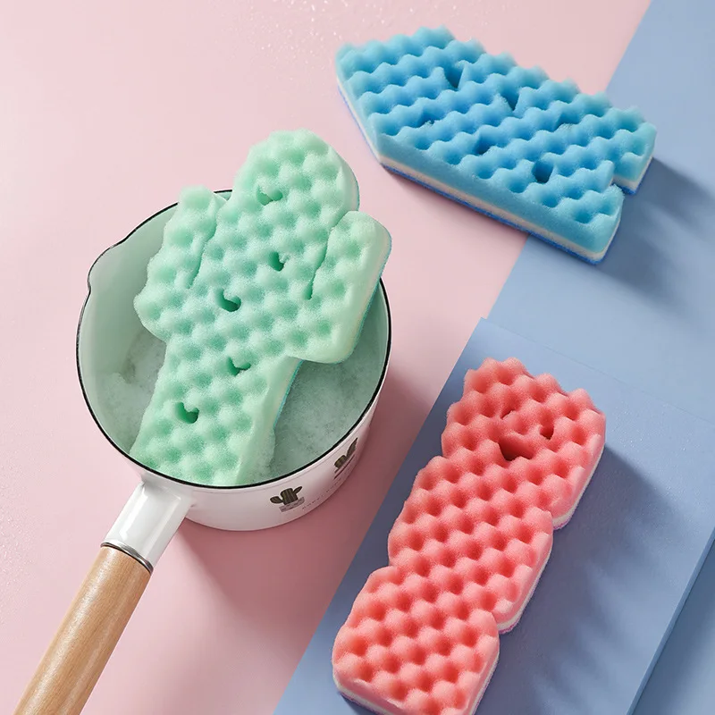 

3PCS Sponge Wipe Cute Fun Modeling Cup Brush Milk Bottle Brush No Dead Corner Wipe Glass Wash Dishes Brush Pot Brush kitchen