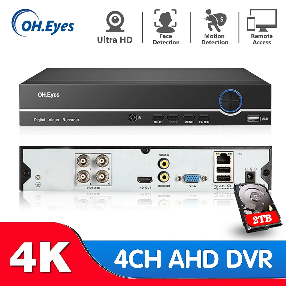 

8MP 4CH 8CH XMeye Audio Face Detection 4K Hi3531D H.265 8CH 4 Channel Hybrid Coaxial 6 in 1 XVI TVI CVI NVR AHD DVR System