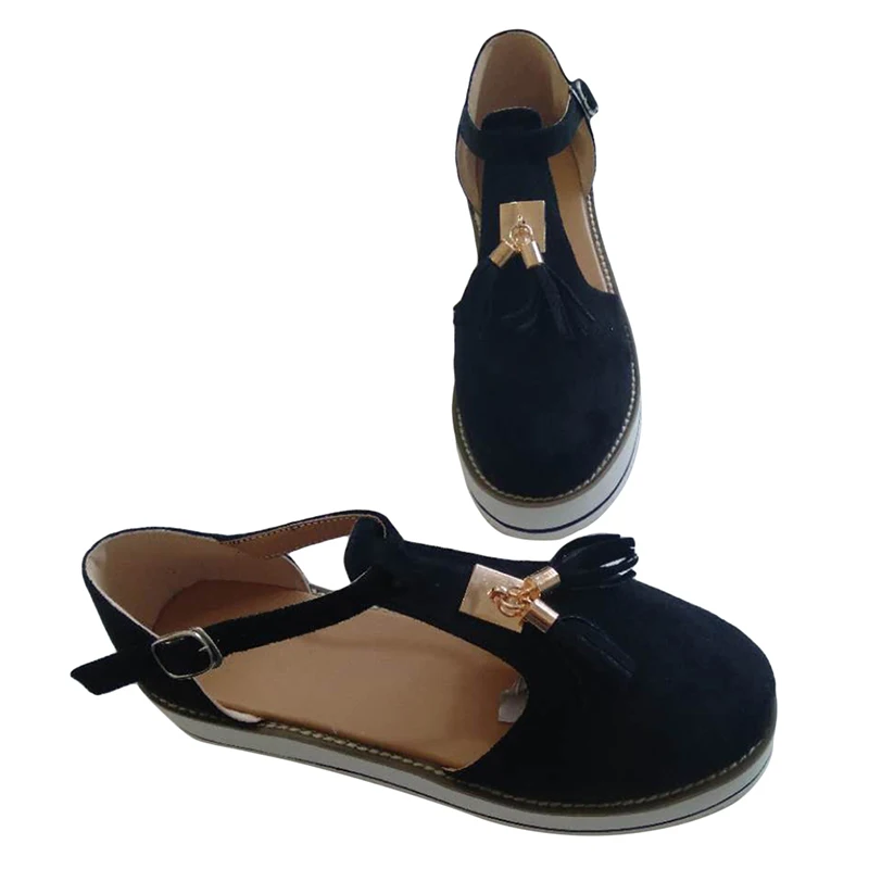 

Women Flat shoes Summer Vulcanized Shoes Solid Color Thick Bottom Women's Sandals Fashion Tassel Casual Style 2020 Women's Shoes