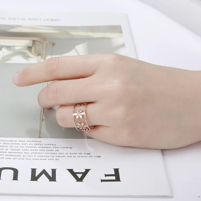 Unift изысканное открытое женское кольцо с цветами мандалы элегантное красивое