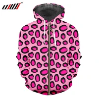 ujwl 3d zip hoodies pink leopard hoodie menwomen sweatshirt tracksuits quality plus size streetwear drop ship hoody