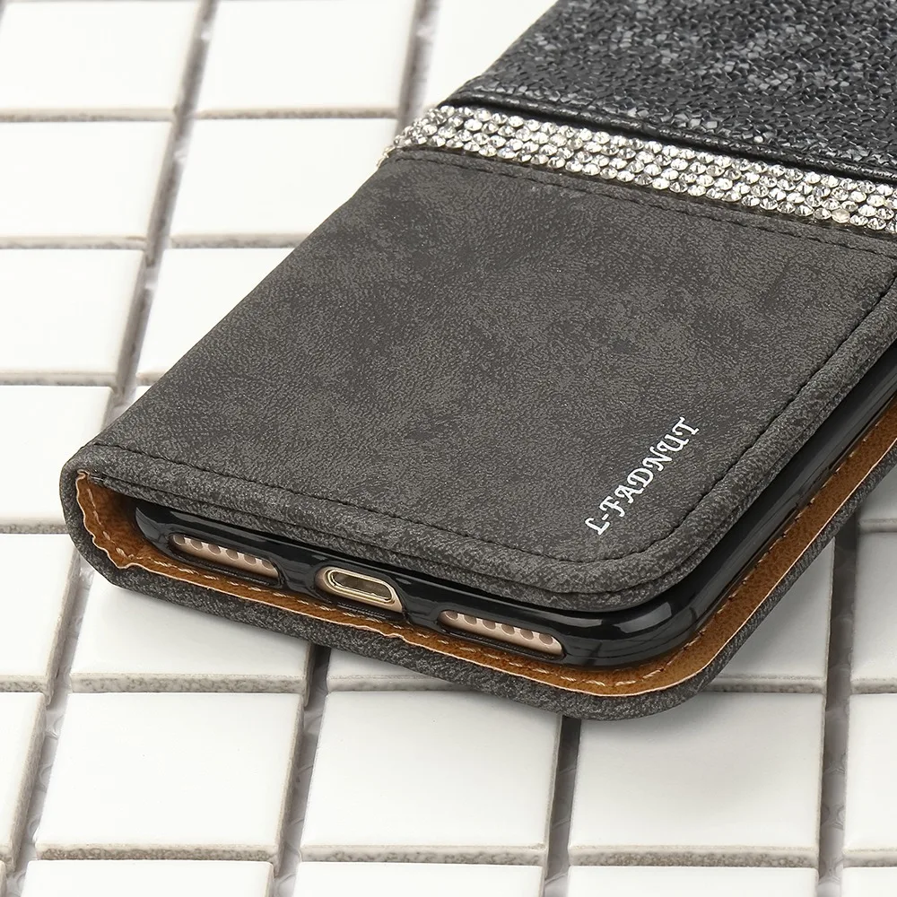 L FADNUT для Huawei P30 Lite Nova/4e чехол Роскошный яркий Чехол кошелек из кожи с ремнем через