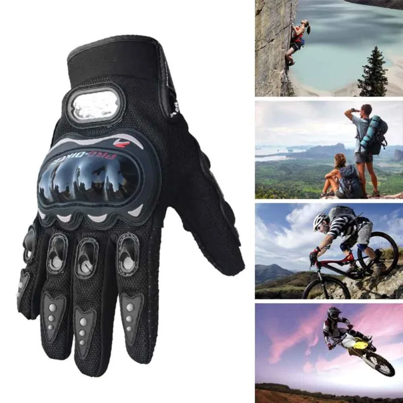 

Cycling Full Finger Gloves Motorcycle Breathable Anti Slip Adjustable Protective Handwear Fitness Riding Sportswear Accessories