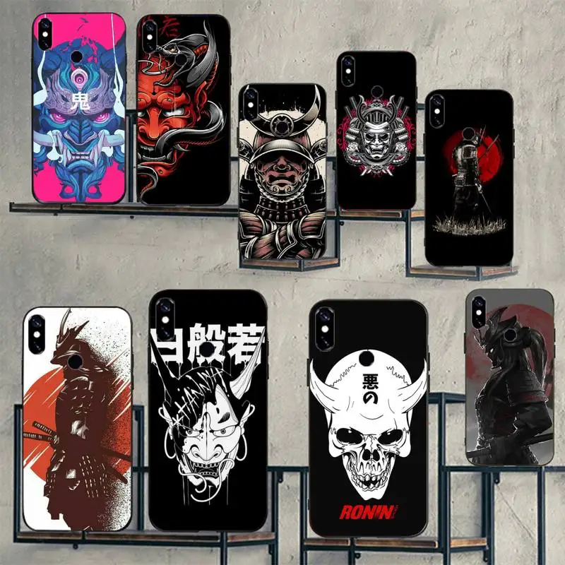 

Japanese samurai oni mask Phone Case For Xiaomi redmi mi note 9 9a 8 8a 10 9 9s 8 8t 7 9t 10 pro max cover coque coque
