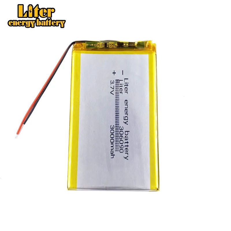3 7 V 306090 PLUG 3000MAH Mp3 MP4 MP5 GPS литий полимерная батарея для телефона|Перезаряжаемые