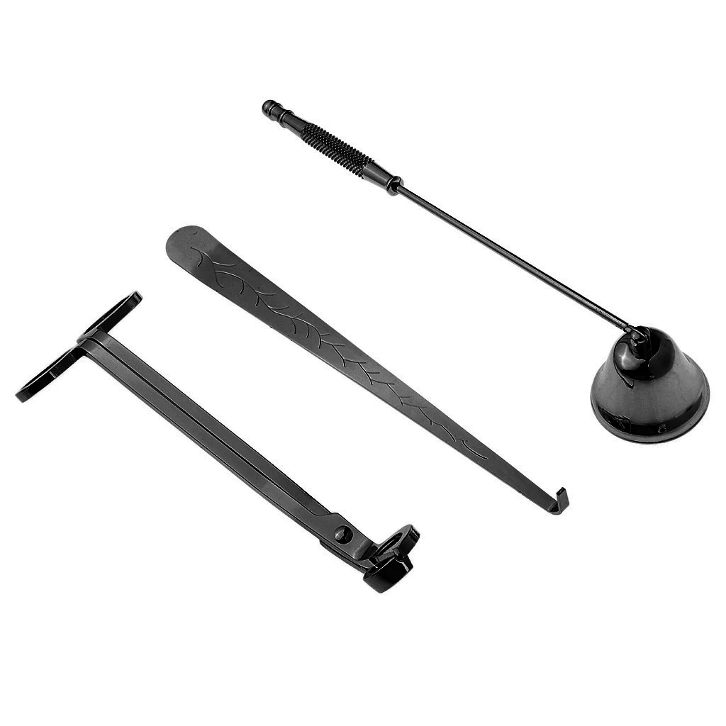 Сковородка для свечей из нержавеющей стали, черная, 3 шт.