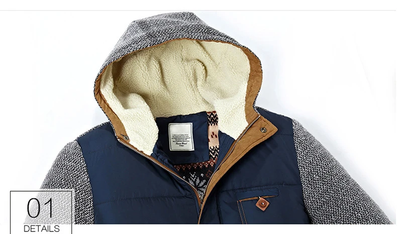 

Winter Hooded Jacket Men Coat Thick Warm Parkas Mens Windproof Parka Outerwear 2021 Brand Men's Bomber Jacket Cotton Clothing