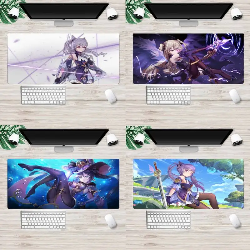 

Genshin Impact mona Game mousepad Animation Gaming Mousemat XL Large Gamer Keyboard PC Desk Mat Takuo Computer Tablet Mousepads