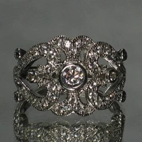 antique style engagement princess bride ring love diamond size 6 10
