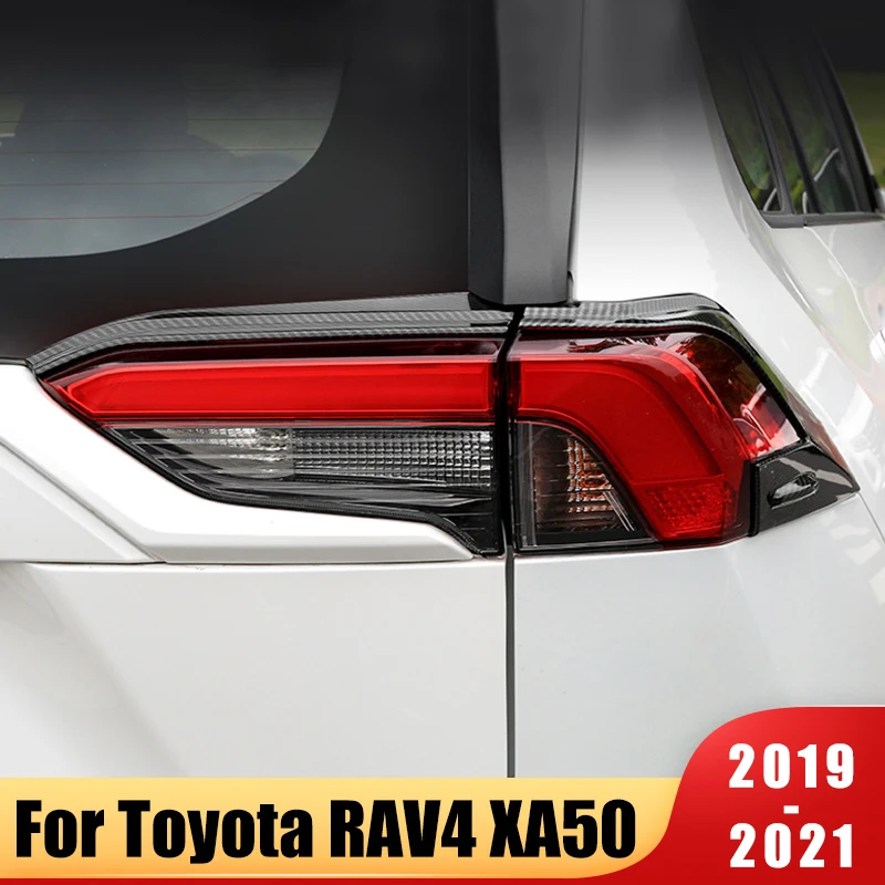 

ABS Chrome Car Rear Headlight Taillight Head Light Tail Lamp Cover Trim For Toyota RAV4 2019 2020 2021 RAV 4 XA50 Accessories