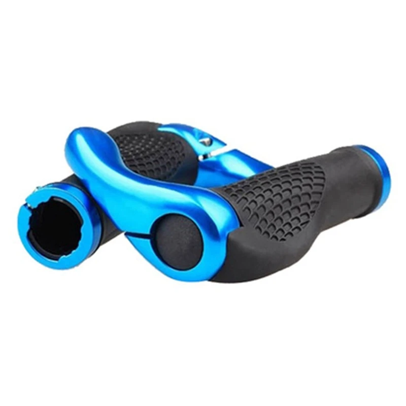 

1 Pair Bicycle Handlebar Grip Ergonomic Anti-Skid Lock-on Handle Cover Aluminum Alloy Rubber Grips MTB Bike Accessories
