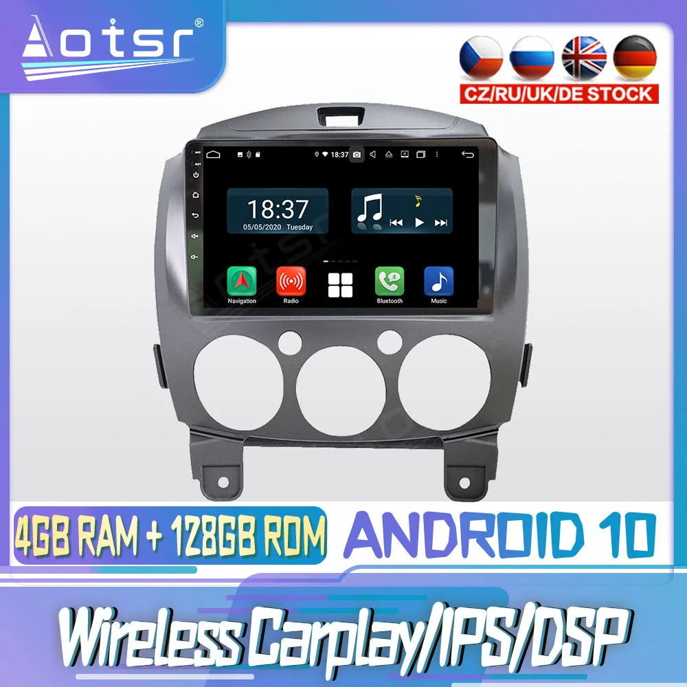 

Android 10 128G для Mazda 2 2010 - 2011 2012 Carplay DVD GPS навигация Авто Радио стерео видео мультимедиа плеер головное устройство 2din