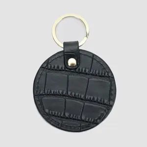 Брелок унисекс из крокодиловой кожи с буквами, с монограммой