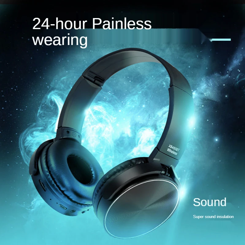 

New Arrival LED Cute Bluetooth 5.0 Headphones Kids Headset Foldable Stereo Headset With Mic Support TF Card 3.5mm Plug