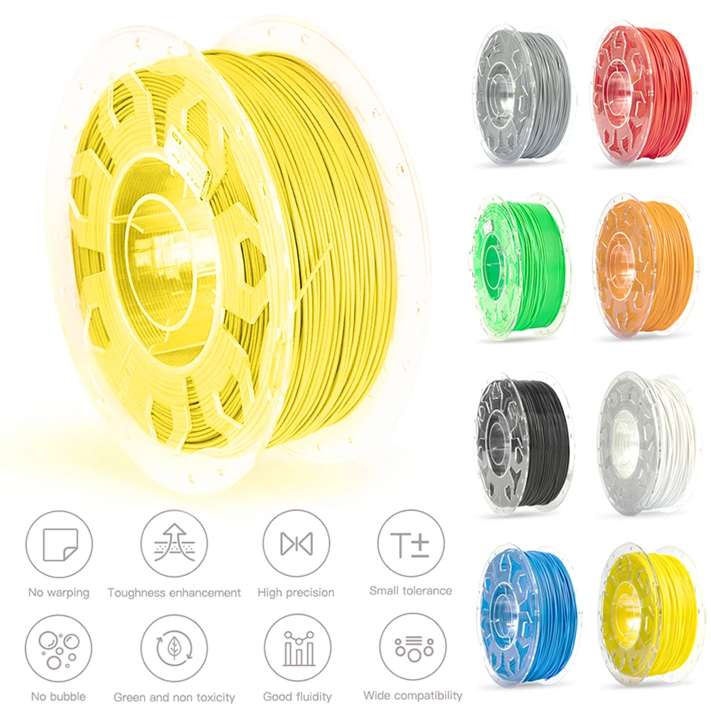 

3D Printer Filament HP-PLA Diameter 1.75mm 1.0Kg Odorless Environmentally Friendly No Clogging High Precision Filaments