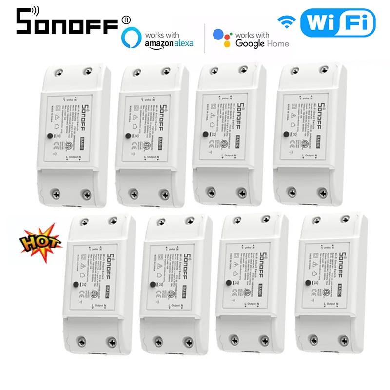 Sonoff Basic R2 1/10/30 шт. Wi Fi выключатель модуль дистанционного управления умным домом