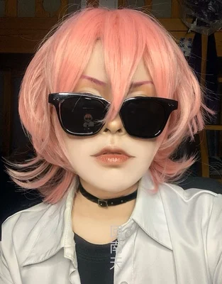 Yarichin Bitch Bu Club Ayato Yuri Pink Короткие термостойкие синтетические волосы для