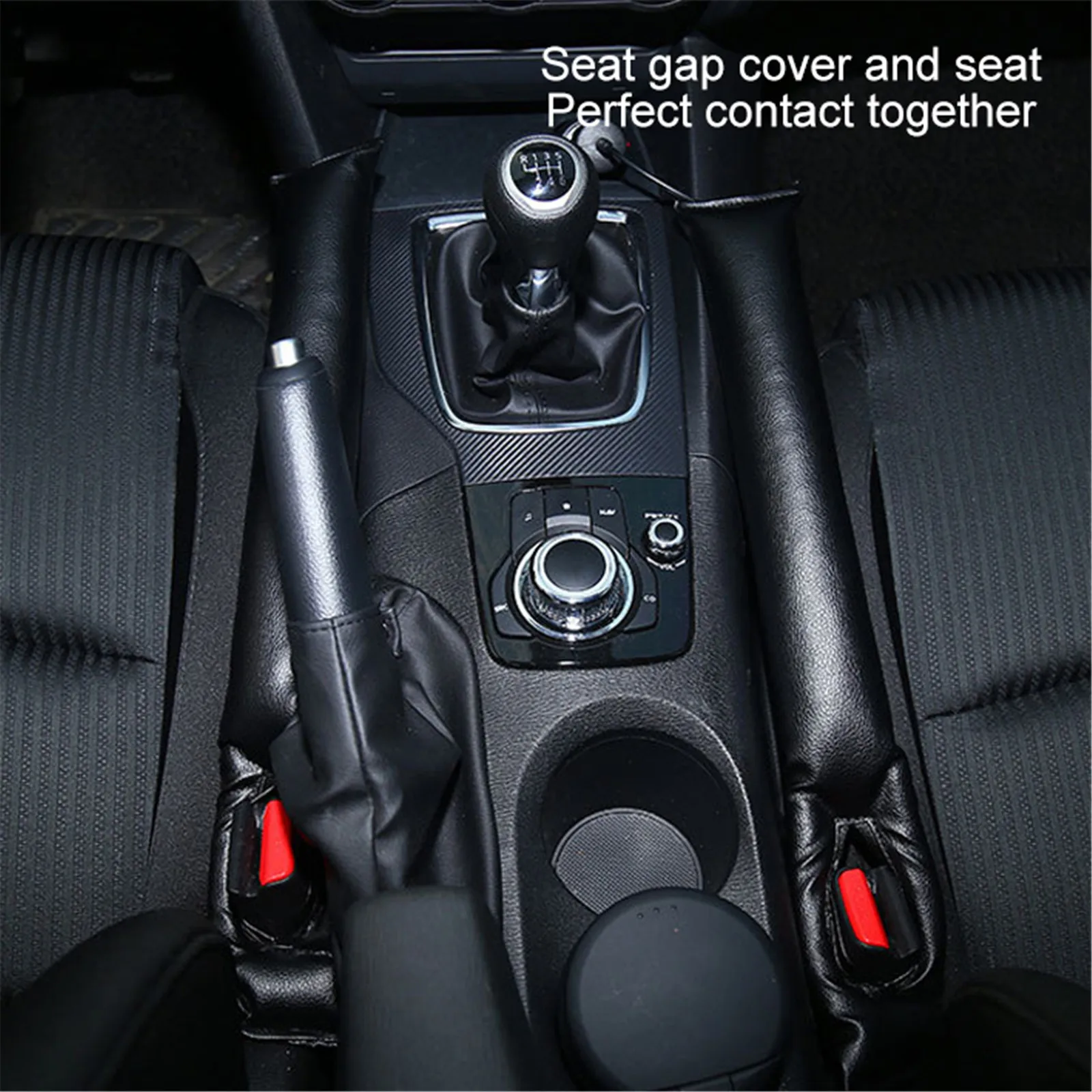 

2 PCs Seals Between Seat And Tunnel For Eco-leather Car Seat Covers Rollers Seals Car Styling Seat Gap Pad Cushion Accessories