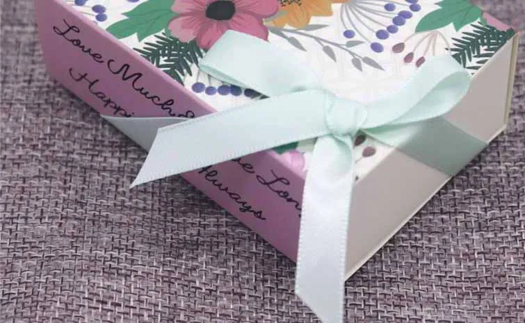 green ribbon 8,4*5,8*3 см, новинка, горячая Распродажа, белый/коричневый цвет, дизайн, печатная Подарочная коробка, сделай сам, ручная работа, любовь, свадьба, подарок, мыльница для детского душа - Цвет: green ribbon