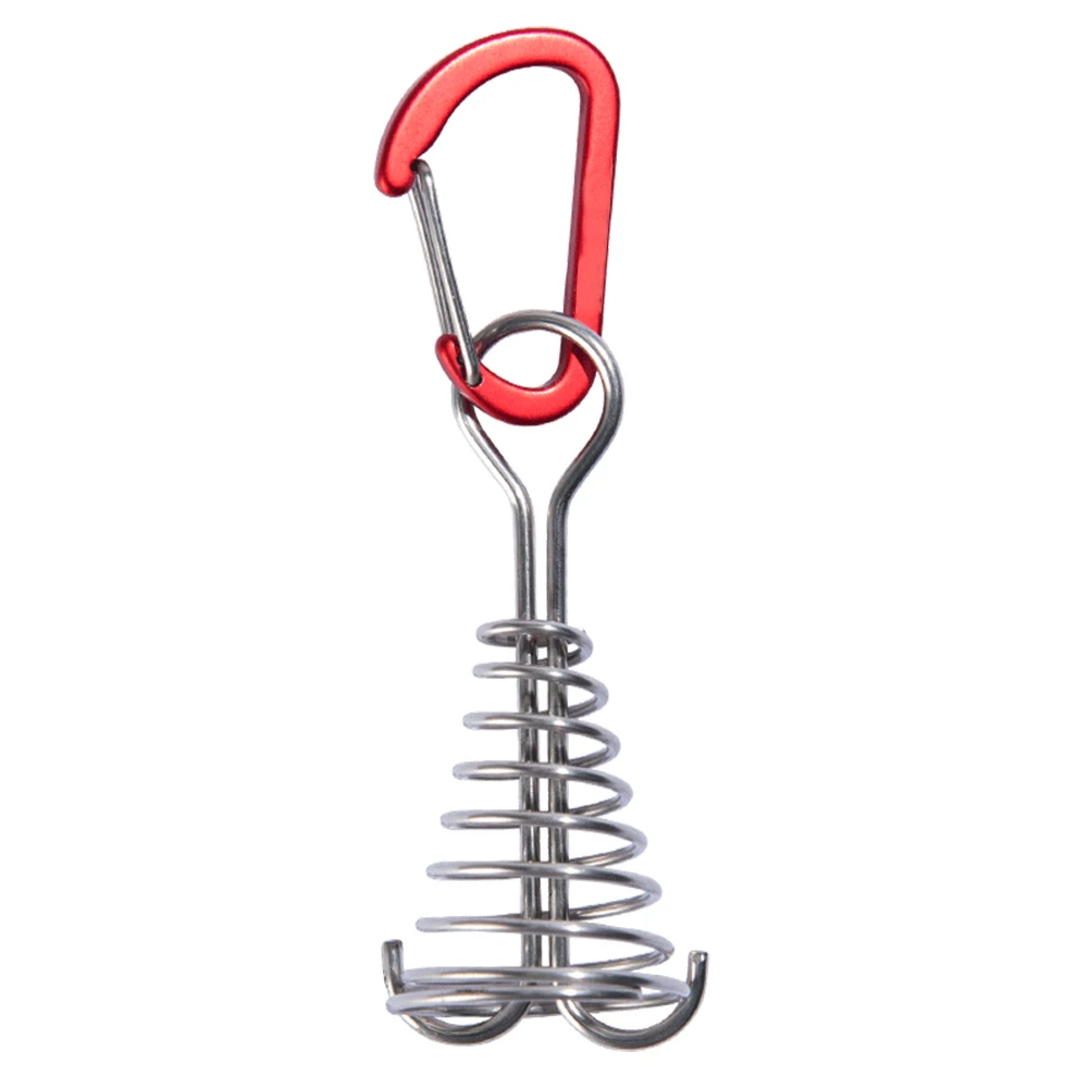 

Fishbone Floor Spring Nails Nail With Spring Buckle Camping Equipment Outdoor Tent Accessories Tent Buckle For Hiking