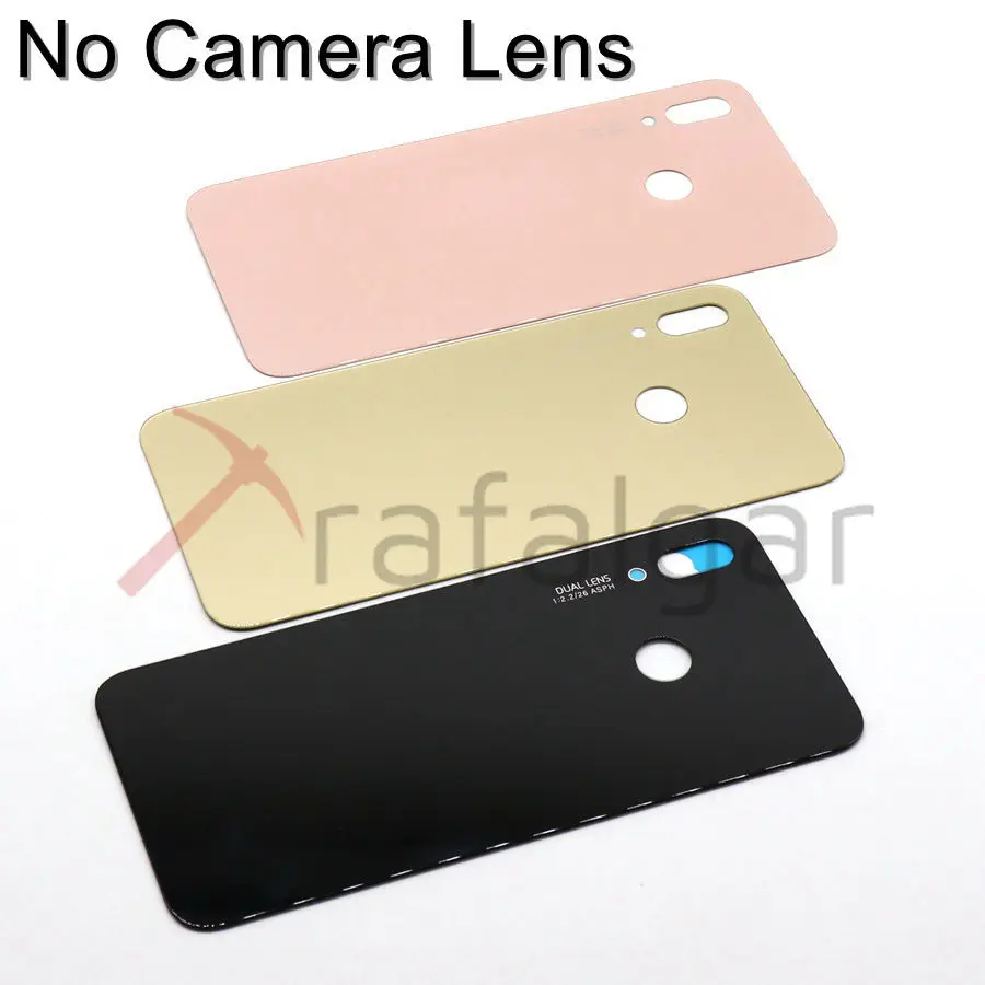 Задняя стеклянная панель для Huawei P20 Lite Крышка батарейного отсека nova 3e задний