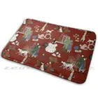 101 далматинцы, коврик с красным рисунком щенка, нескользящий коврик для впитывания воды, дверной ковер Caterina Fungher 101, красная труба для собак далматинцев