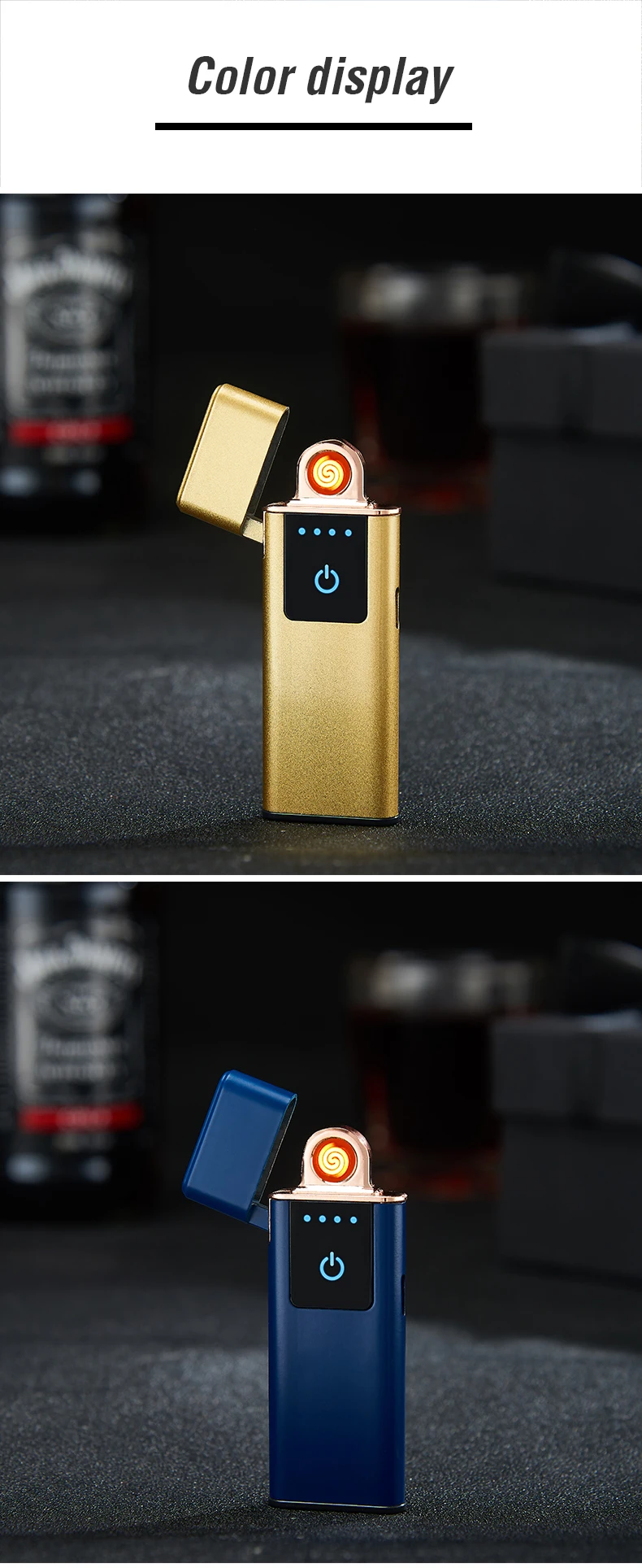 Двусторонняя зажигание USB электрическая зажигалка для сигарет ветрозащитные Плазменные дуговые зажигалки Вольфрамовая нагревательная катушка Зажигалка гаджеты для мужчин