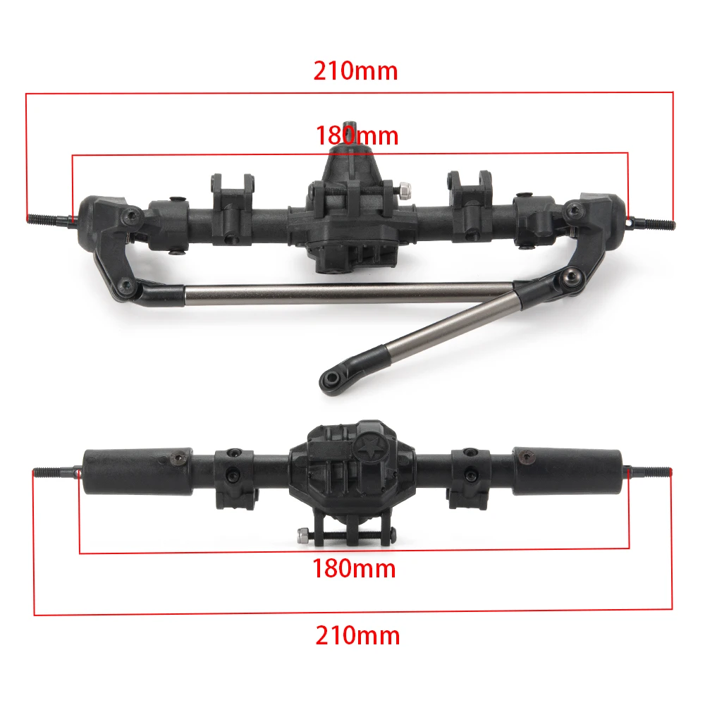 

YEAHRUN RC Car Front/Rear Straight Axle for 1:10 RC Crawler Axial SCX10 II 90046 90047 Upgrade Parts