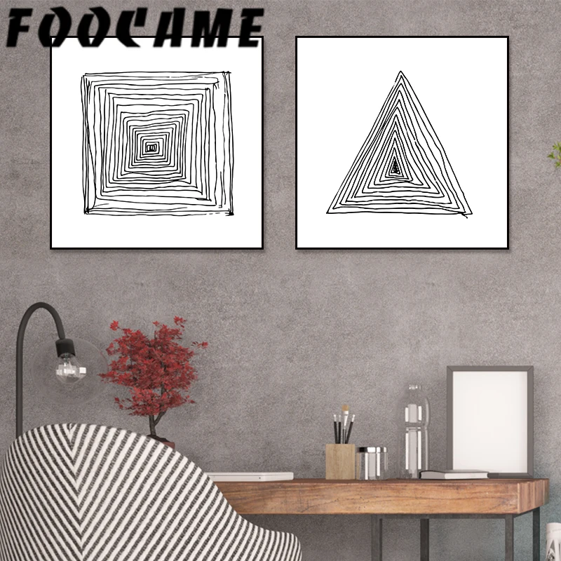 Foocome скандинавские минималистичные геометрические абстрактные ежегодные кольца