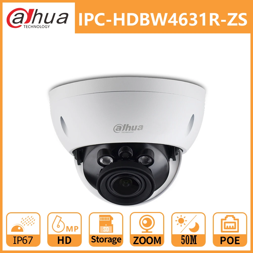 Dahua IPC HDBW4631R ZS 6MP IP камера CCTV POE с моторизованным фокусом зум 50M IR SD слот для карты