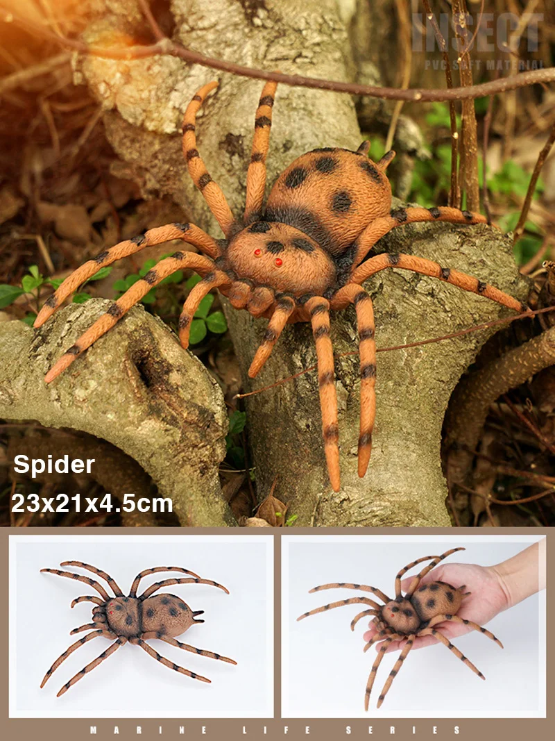 Большая искусственная модель для детей дикой рептилии паук пчела муравей божья