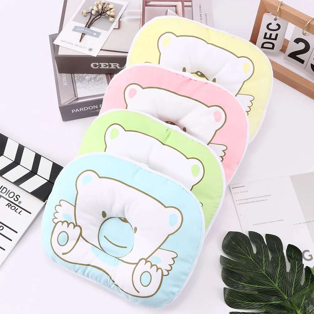 

Bear Pattern Cute Cotton Baby Pillow Soft Toddler Newborn Lovely Comfortable Pillow for Kid Children Lovely Gift Sleep Accessory