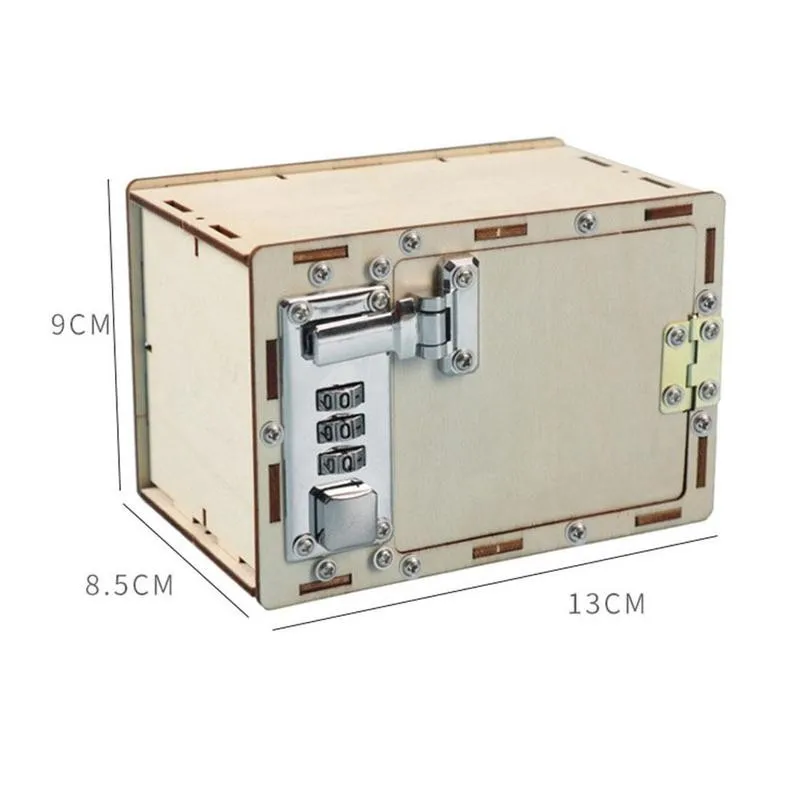 

Mechanical Lock Box Puzzle Toys DIY Assembly Box Password Gifts Birthday Toys For Kids Educational Engineering T7W5