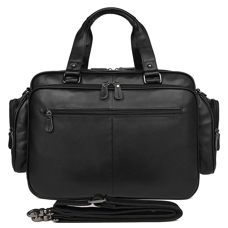 

Men Business Briefcase Soft Genuine Leather Man Laptop Handbag 3 Use Multifunctional Cowhide Shoulder Messenge bag For Male Tote