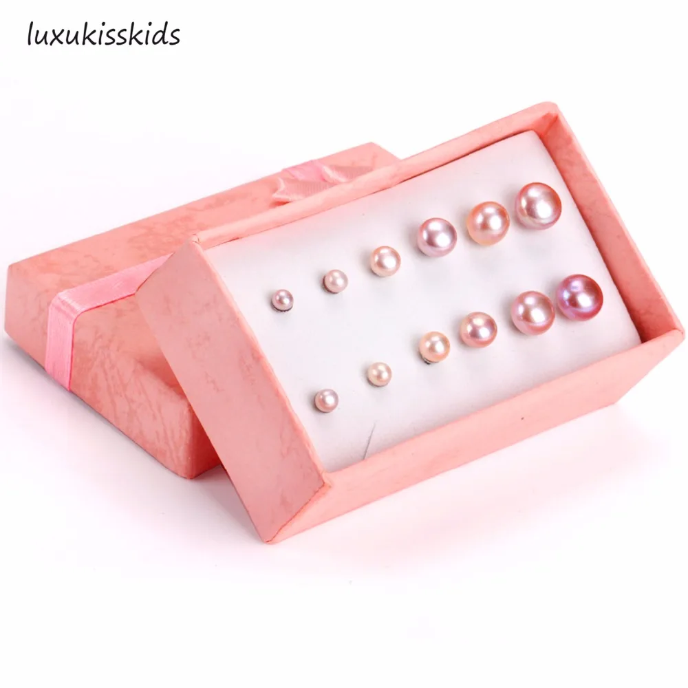 Luxukissids 6 пар/кор. oorbellen розовый/белый поддельный комплект жемчужных серег серьги гвоздики для женщин модные ювелирные изделия Серьги pendientes