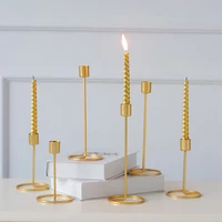 nordic 12 pcs metal candle holder party living room wedding banquet table decoration candlelight dinner home decoration gift
