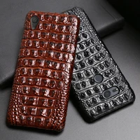 leather phone case for sony xperia xa xa1 xa2 xa3 ultra z2 z3 z4 z5 xz xz1 xz2 premium xz3 xz4 x 1 5 8 10 crocodile back texture