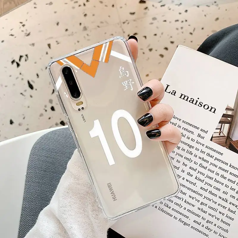 

Haikyuu Unifom Phone Case Transparent for Samsung A71 S9 10 20 HUAWEI p30 40 honor 10i 8x xiaomi note 8 Pro 10t 11