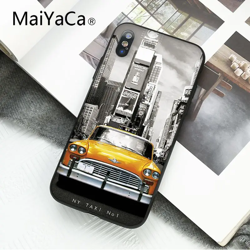 A6 MaiYaCa Нью-Йорк Таймс Сквер такси чехол для телефона для iphone 11 Pro 11Pro Max 8 7 6 6S Plus X XS MAX 5 5S SE XR - Цвет: A6