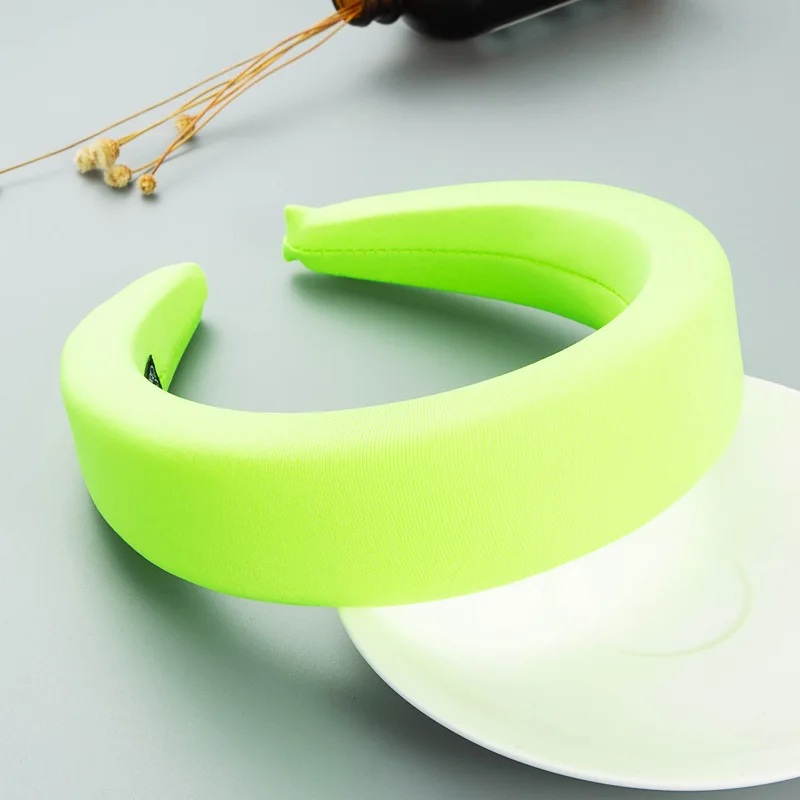 Разноцветные толстые мягкие повязки на голову женские широкие однотонные для