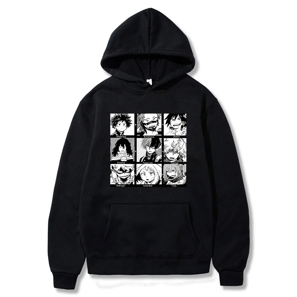 

Anime Boku No Hero Academia Hoodies Men Casual Homme Fleece Manga Pullover Hoodie