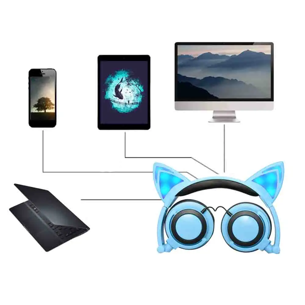 Vococal детские наушники милый кот Форма стерео вкладыши для детей например iPhone Samsung